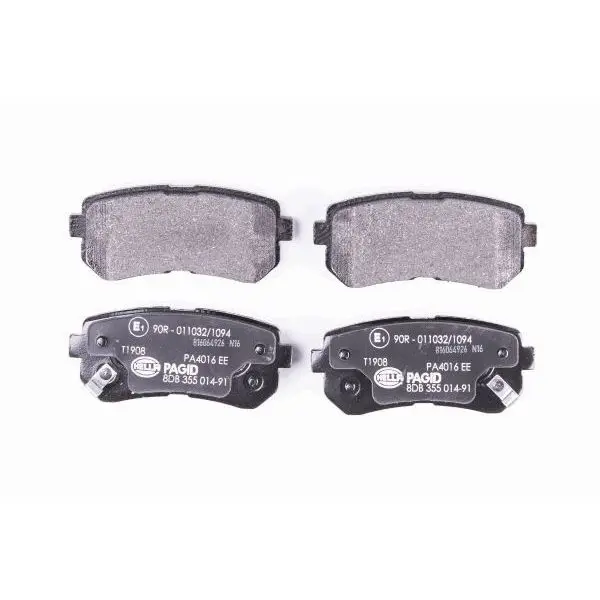 Комплект тормозных колодок, дисковый тормоз HELLA 8DB355014911