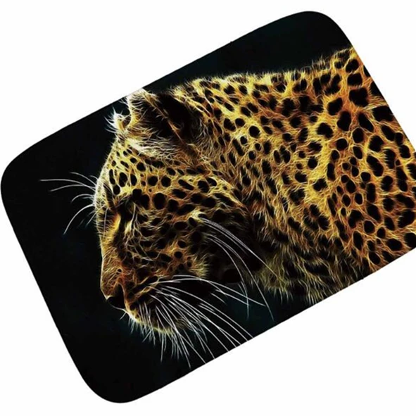 

Modern Cool Leopard Printed Welcome Doormat Wildlife Cheetah Tiger Floor Gym Mat Thick Non-slip Rug Carpet for Shower Gift Home