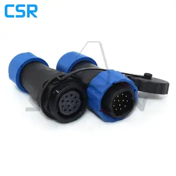 

SD20 Type 12 pin LED Power Cable Connector Plug Socket Male and female Waterproof Connector IP67