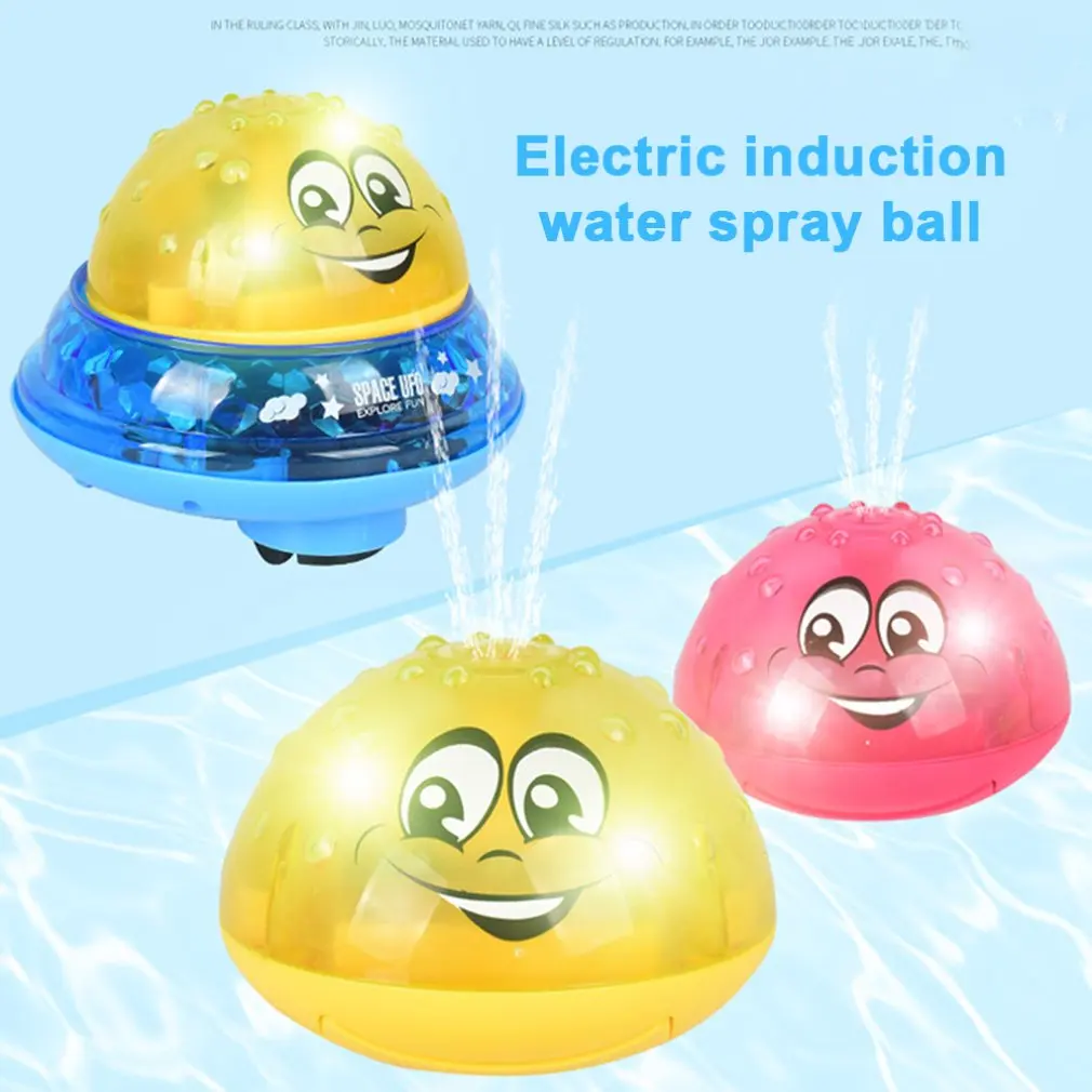 Infant Bathing Kids Pets Toy Electric Induction Sprinkler Light Music Baby Bathroom Play Water Multicolor Pet Supplies | Дом и сад