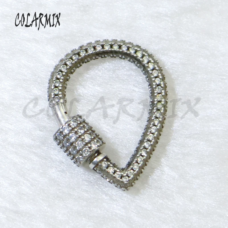 5pcs drop shape screw clasp for necklace jewelry accessories for women Ancient silver jewels crystal clasp DIY necklace 5990