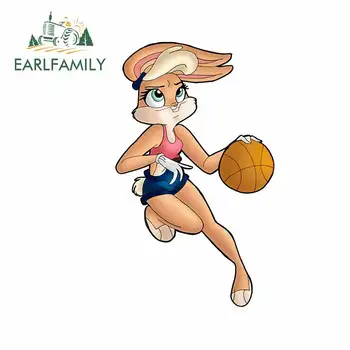 

EARLFAMILY 13cm x 8.1cm For Lola Bunny Funny Car Stickers Anime Decal Waterproof Sunscreen Laptop Custom Printing Decoration