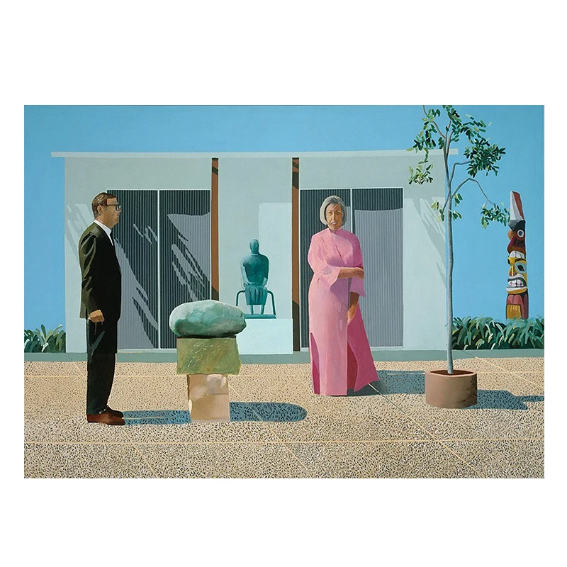 American Collectors by David Hockney 1968 Printed on Canvas