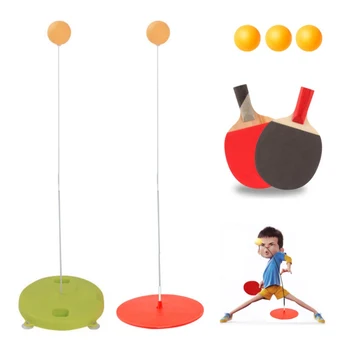 

Table Tennis Set Training Elastic Soft Shaft Self-Training Artifact Single Home Indoor Racket And Ping Pong