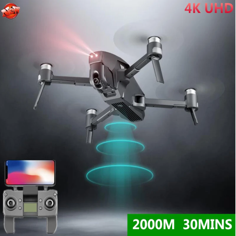 $186.02 Brushless 5G Wifi FPV GPS RC Drone 30MINS 4K Camera HD Wide Angle 2KM Distance Brushless Drone 30MI