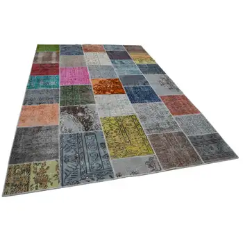 

205x293 Cm Multicolor Handmade Patchwork Rug-7x10 Ft
