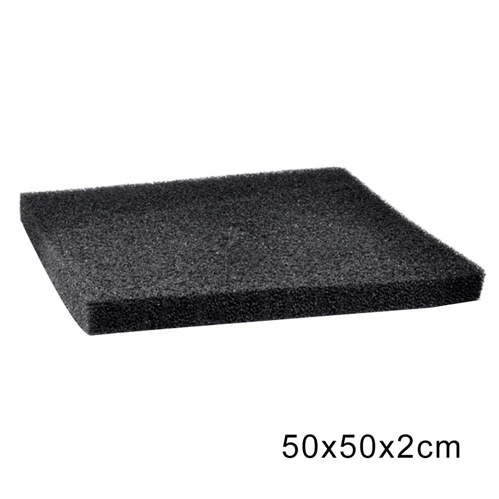 50cmx50cmx2cm Аквариум биохимический фильтр Губка черная фильтрация пены аквариум Pad скиммер долгое время использования губка питания резервуар JS21 - Цвет: 50cmx50cmx2cm