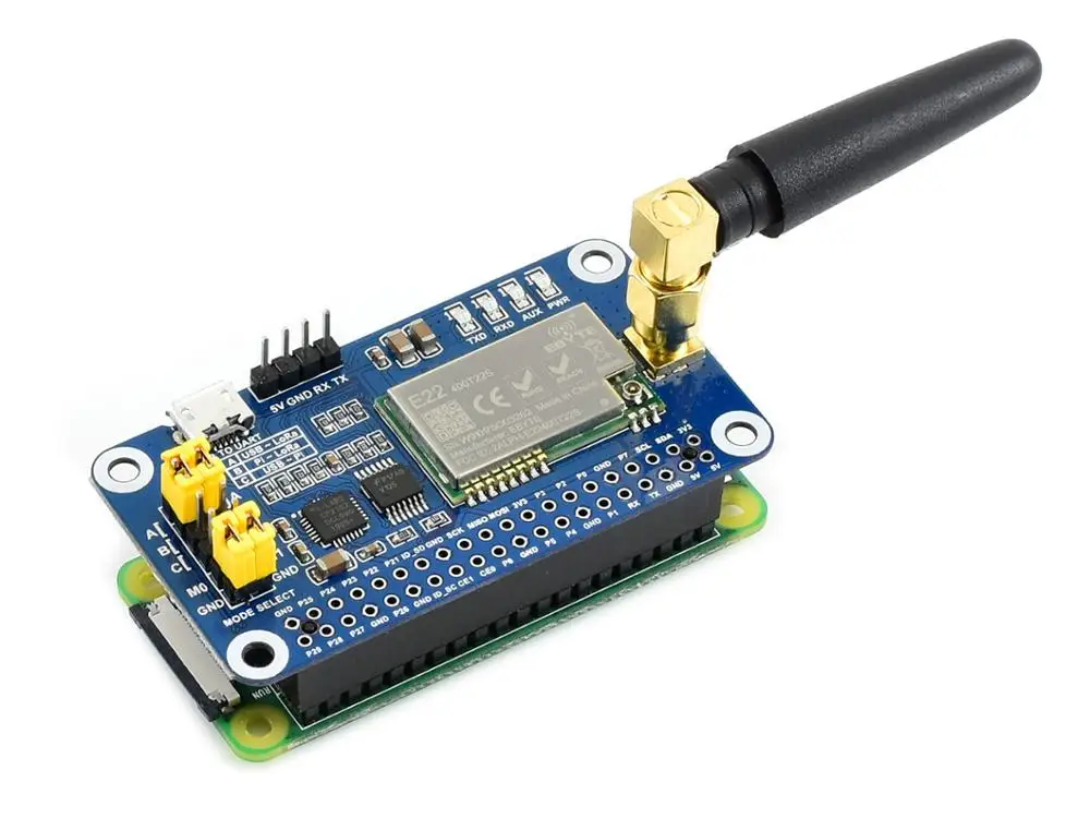 Waveshare SX1268 LoRa HAT для Raspberry Pi, расширенный спектр модуляции, частотный диапазон 433 МГц