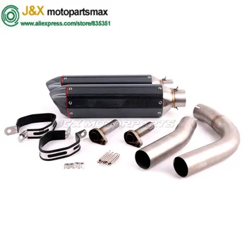 

Motorcycle Exhaust Muffler Escape Middle Link Contact Pipe Full System Slip On For yamaha YZF 1000 YZF1000 YZF-R1 R1 2009-2014