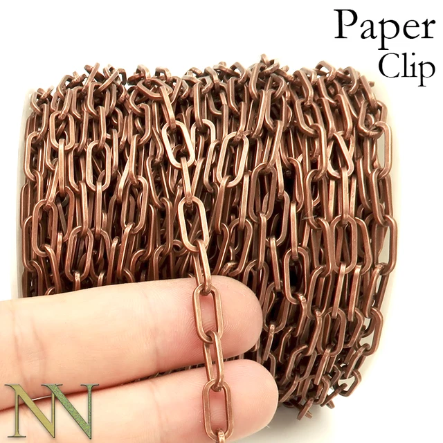 Bulk Paper Clip Chain Gold 14K Bronze 