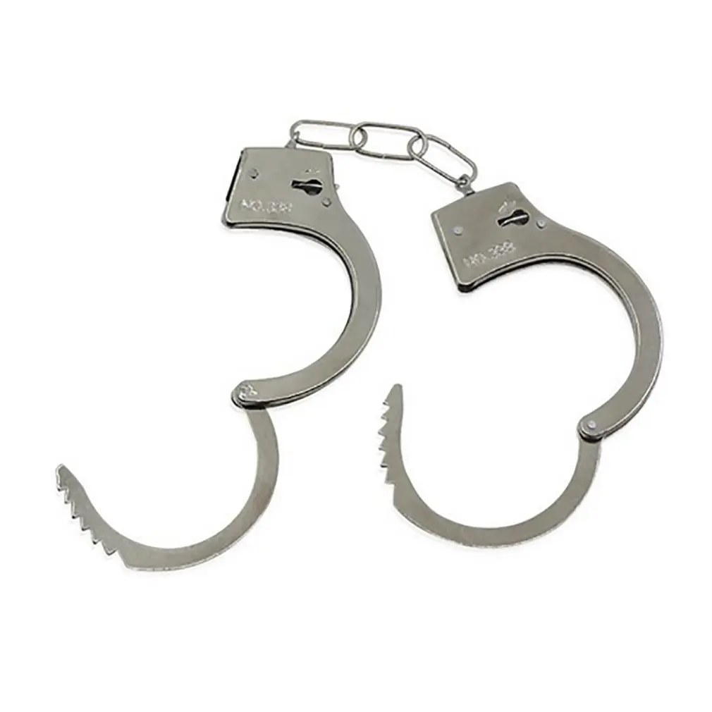 Лидер продаж игровые Серебряные Металлические наручники с ключами полицейские