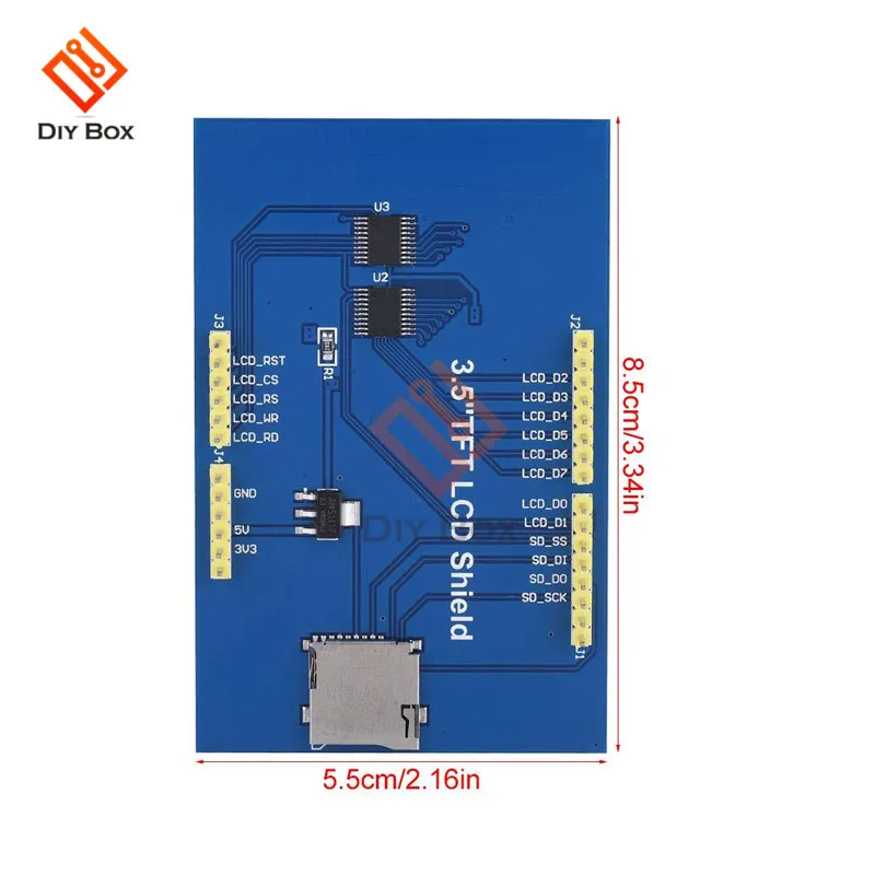 3," 3,5 дюймов 480x320 TFT lcd сенсорный экран модуль ILI9486 ЖК-дисплей для Arduino UNO MEGA2560 плата с/без сенсорной панели
