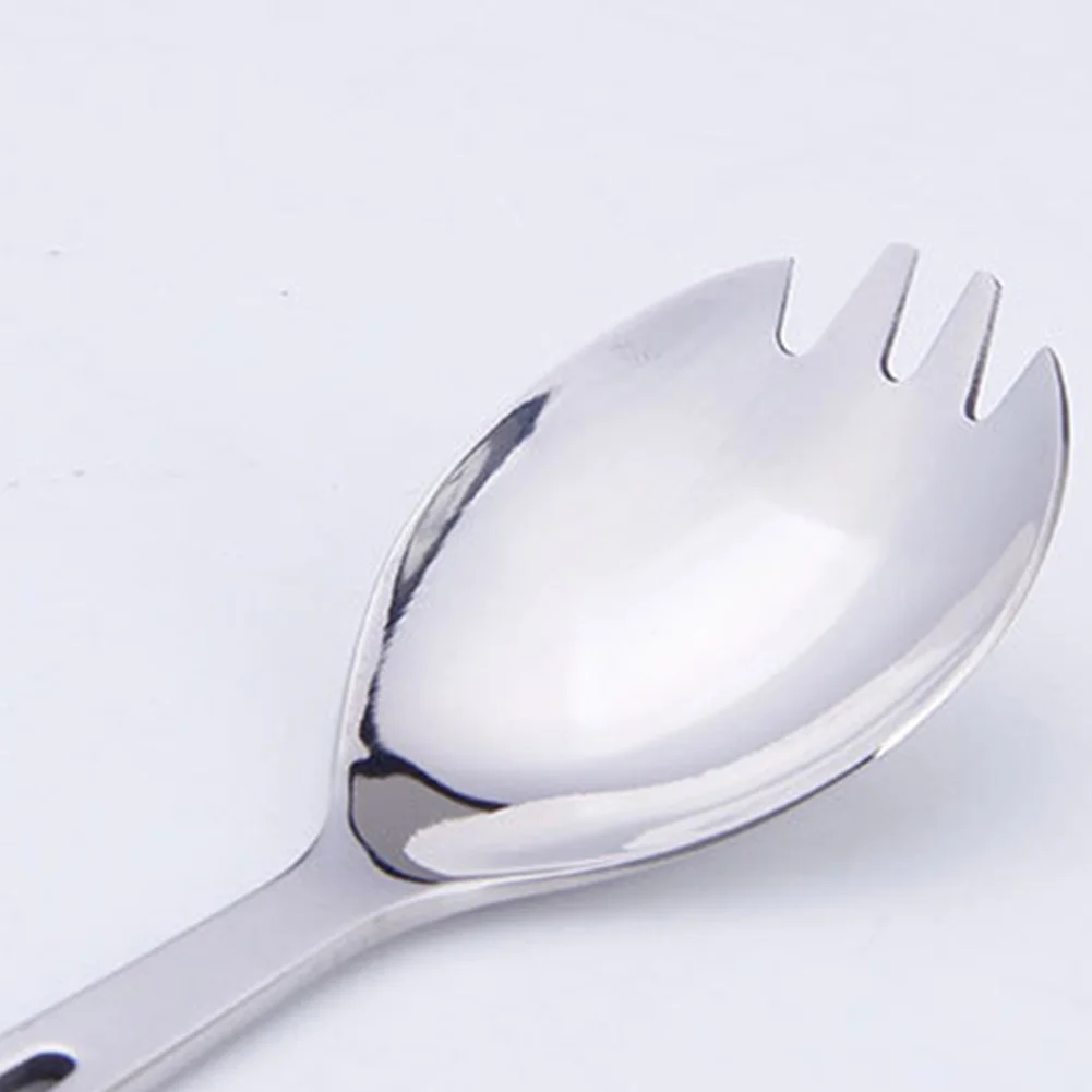 Spork Kitchen Utensil Outdoor Multifunctional Stainless Steel With Bottle Opener Eco-friendly Camping Tableware Spoon Salad