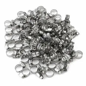 

Clips Hose Clamps Assortment Silver Anti-twist Accessories 100pcs Worm
