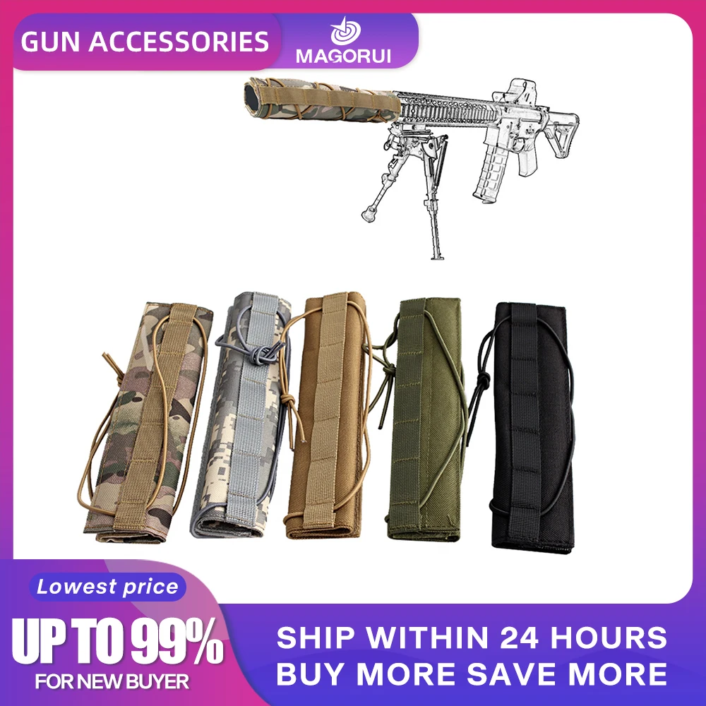 MAGORUI Nylon 8.66" 22cm Suppressor Mirage Heat Cover Shield Sleeve Muffler Shooting Tactical Hunting Accessories | Спорт и