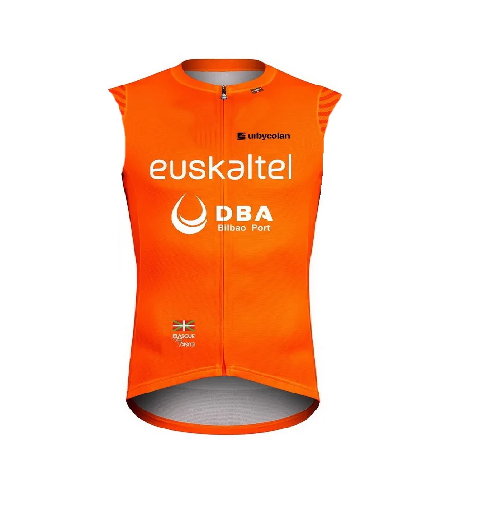 2020 г. Euskaltel DBA PRO TEAM оранжевый летний велосипедный жилет без рукавов одежда для