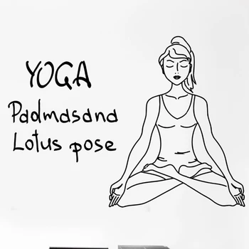 

Yoga Club Wall Sticker Decal Girl Body-building Posters Vinyl Wall Decals Home Decoration Decor Mural Yoga Sticker