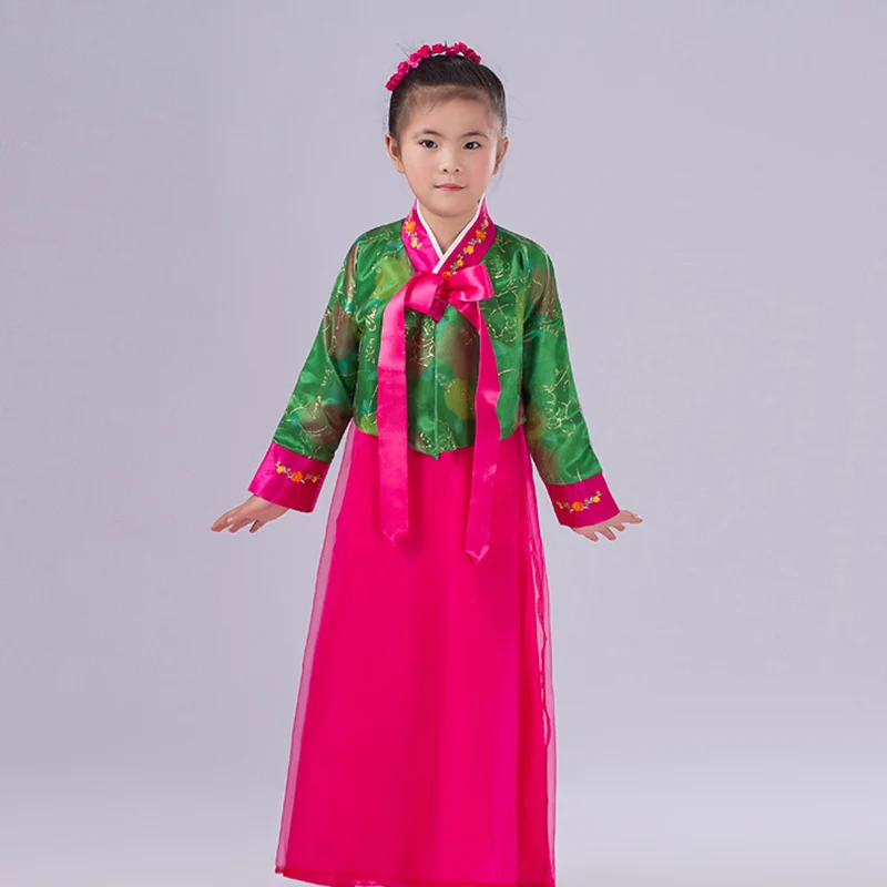 6 видов цветов, традиционная корейская одежда для девочек, праздничный наряд ханбок, танцевальный костюм для сцены, корейское модное платье - Цвет: Color6