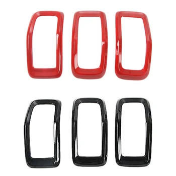 

3PCS Car Front Grille Grill Ring Cover Trim Set for Jeep Cherokee 2014-2018 ABS