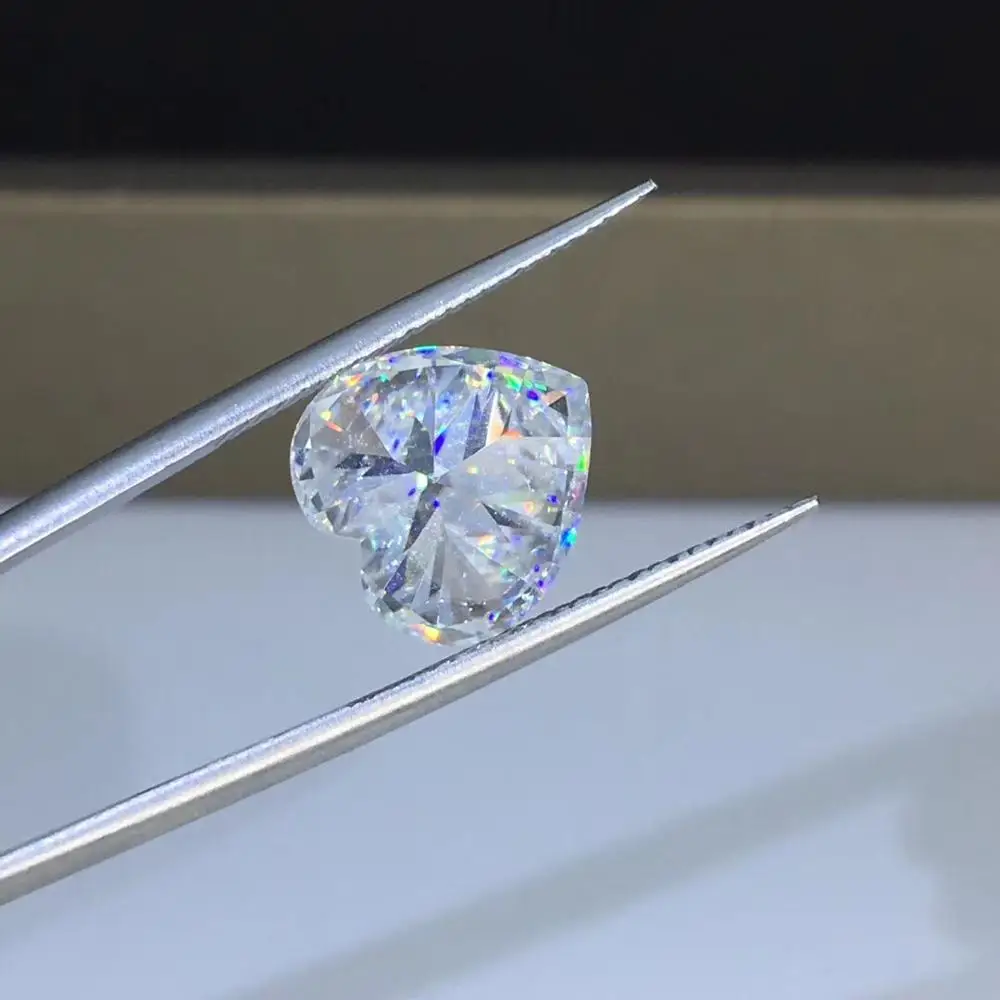 Poetry Of Jew Store Heart Moissanite 1.00ct D VVS barestone Moissanite ring Pendants for naked diamond