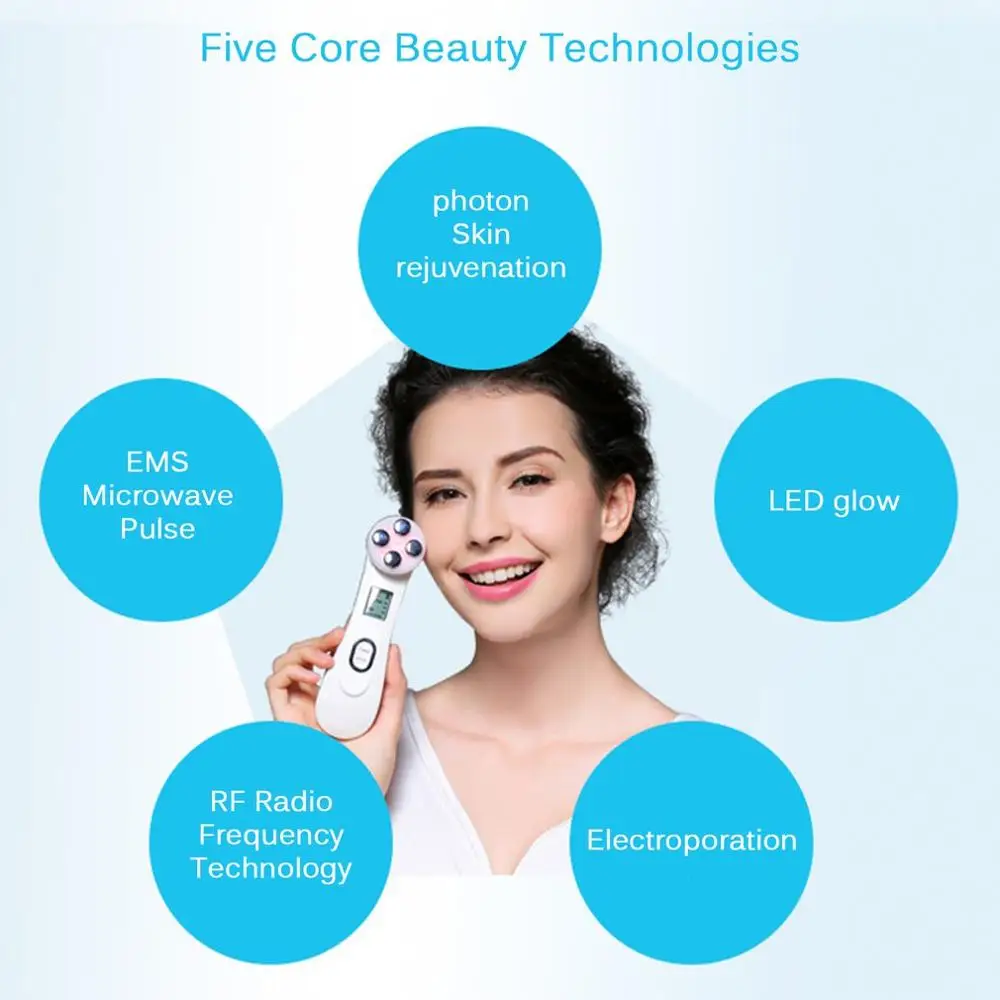 Facial Mesotherapy Electroporation RF Radio Frequency LED Photon Face Lifting Tighten Wrinkle Removal Skin Care Face 1 Facial Mesotherapy Electroporation RF Radio Frequency LED Photon Face Lifting Tighten Wrinkle Removal Skin Care Face 3