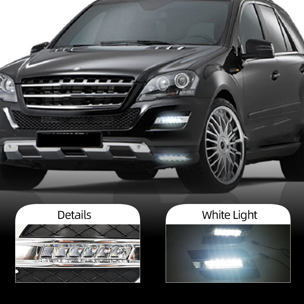 Автомобильная проблесковая для Mercedes Benz ML350 W164 ML280 ML300 ML320 2010 2011 светодиодный DRL