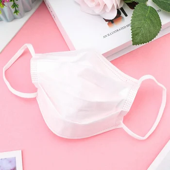 

10Pcs/Pack Child Face Mask Disposable Dust-proof Mask Facial Protective Cover Masks Pink/ White Random Color