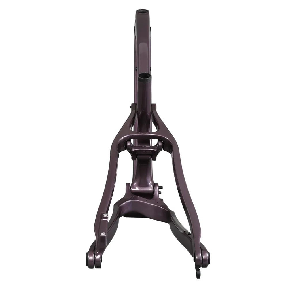 Icanbikes snow bike 26ER full suspension carbon fat bike frame 200x51 rear shock 120mm travel SN04 size 16 18 20 inch