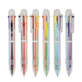 

Multicolor Ballpoint Pens, 6-In-1 Retractable Ballpoint Write Press Pen, Pack Of 23 Pack (5.5Inch)