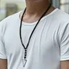 Tailxy 2022 Classic Arrow Pendant Necklace For Men Handmade 6mm Beads Men Necklace  Jewelry Gift Dropshipping ► Photo 3/4