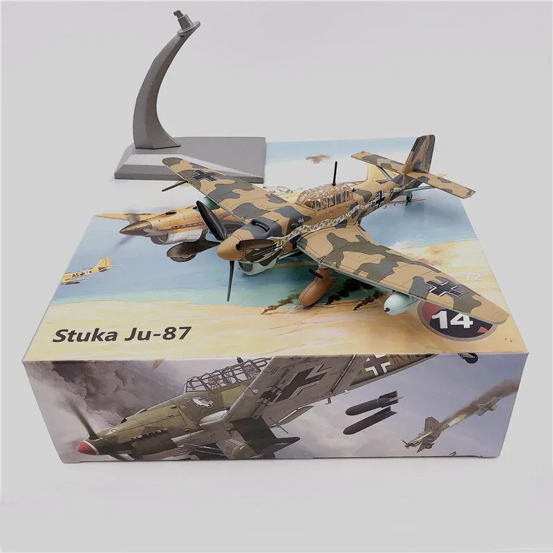 1/72 немецкая stuka JU-87 Ныряние бомбардировщик боевой самолет литой металлический самолет модель игрушки для коллекции подарок украшение для детей