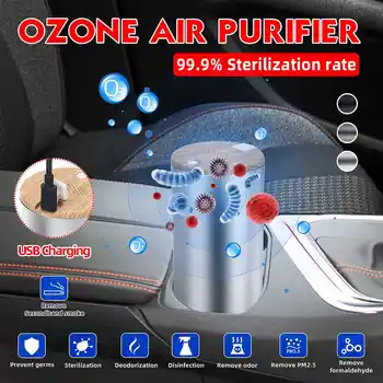 

Ozone Air Purifier Formaldehyde Removing Car Deodorization Air Ionizer USB Rechargeable Disinfection Generator Prevent Germs