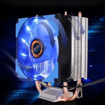 

9cm CPU Cooler Pure Copper Double Heat Pipe CPU Radiator Brass Tower CPU Fan Cooling System
