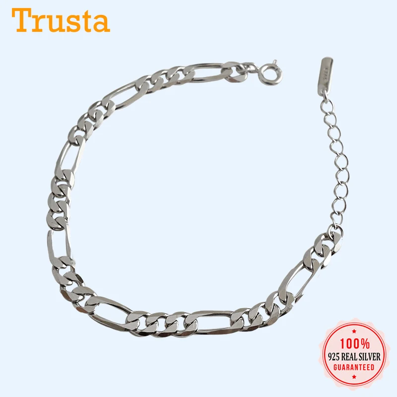 Trustdavis подлинный минималистичный 925 пробы серебряный милый браслет-цепочка для женщин и девочек подарок на день Святого Валентина DS2396