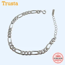 Trustdavis подлинный минималистичный 925 пробы серебряный милый браслет-цепочка для женщин и девочек подарок на день Святого Валентина DS2396