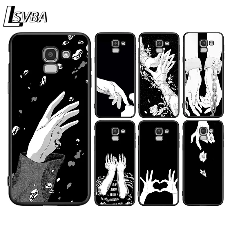 

Black Style Art Hand For Samsung Galaxy J2 J3 J4 Core J5 J6 J7 J8 Prime Duo Plus 2018 2017 2016 Phone Case