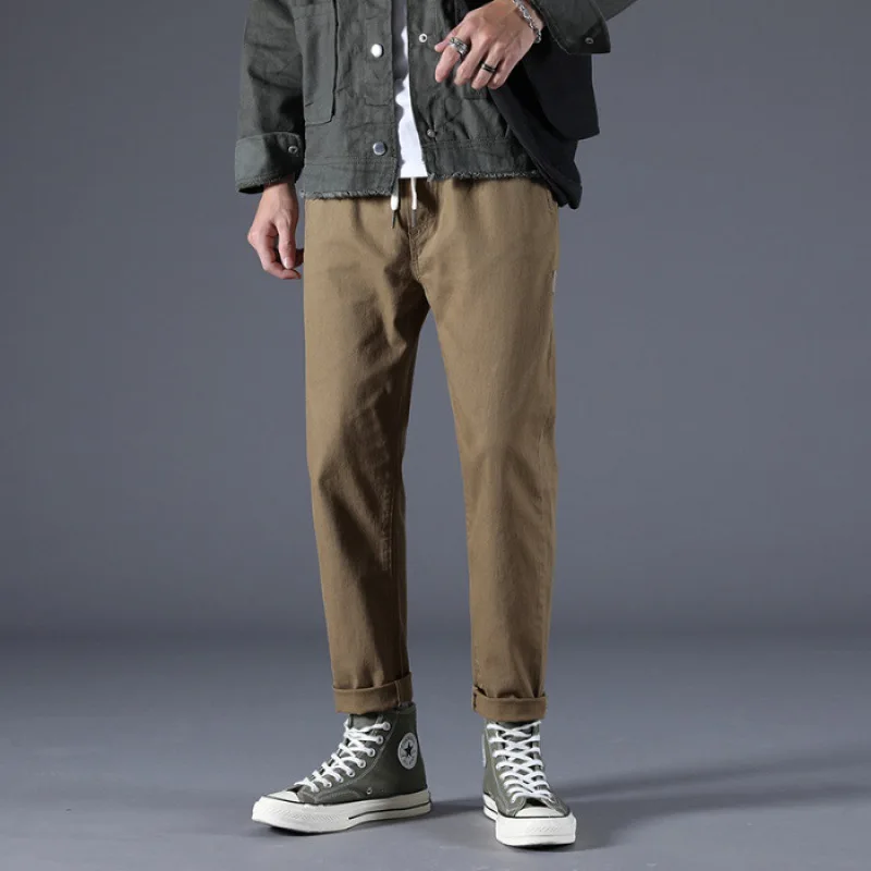 

Days Li Lang 2019 Spring And Autumn Hong Kong Style CHIC Pants Men's Korean-style Trend Loose-Fit Versatile Casual Pants Capri P