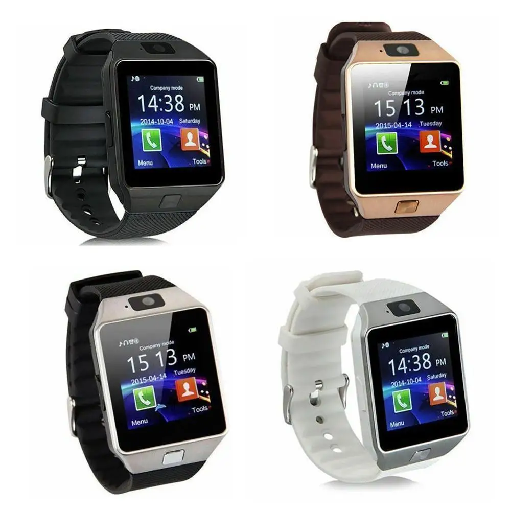 Экран Смарт часы dz09 с камерой Bluetooth часы SIM карты Smartwatch для Ios Android телефонов Поддержка нескольких языков