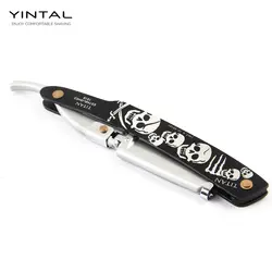 YINTAL Для мужчин бритва, Опасная бритва сменные лезвия для коньков ручной металлический ручки классический Парикмахерская Бритвы держатель