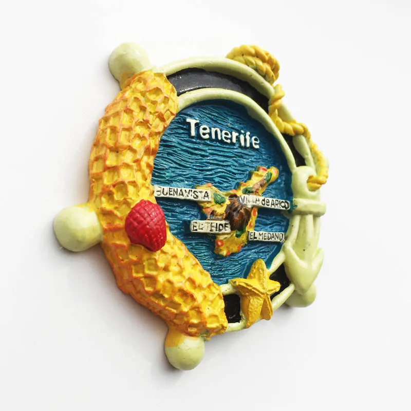 Europe Spain Fridge Magnets Spanish Island of Tenerife Tourism Souvenir Decorative Refrigerator Magnets Home Decor Gift Ideas