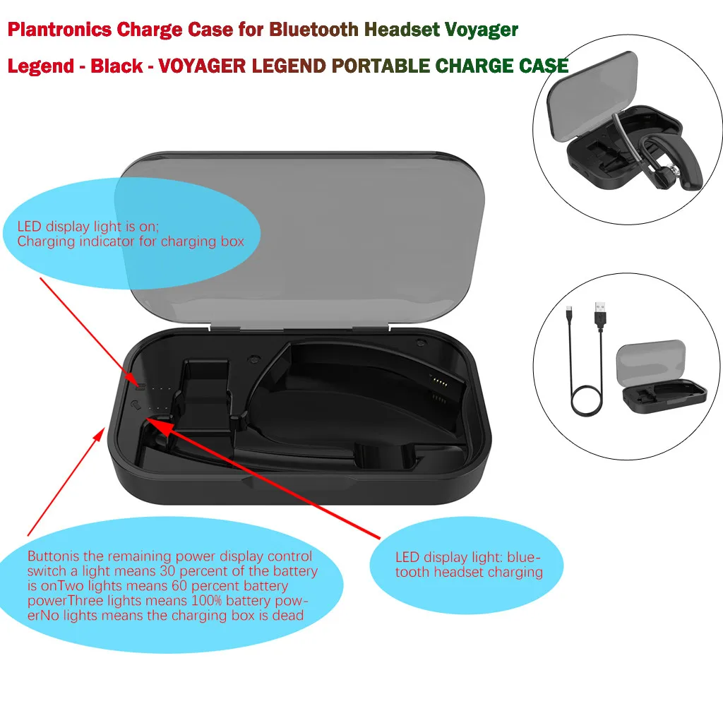 Ouhaobin зарядное устройство для Voyager Legend Bluetooth наушники портативный чехол 1015#2
