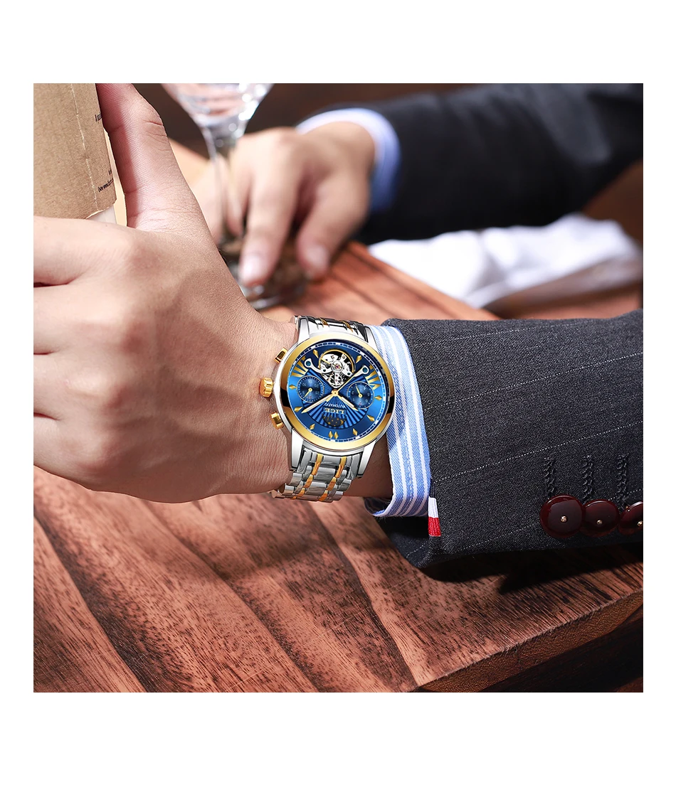 LIGE, классические мужские часы, Лидирующий бренд, Роскошные автоматические механические деловые часы, мужские водонепроницаемые наручные часы, Montre Homme Tourbillon