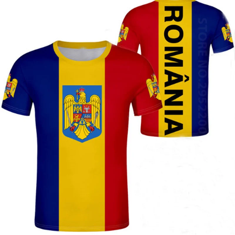  Romania or Romanian Design in Football Soccer Style T-Shirt :  Clothing, Shoes & Jewelry