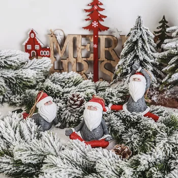 

Miniature Christmas Tree Santa Claus Resin Crafts Gifts Home Living Room Fairy Garden Decor Accessories Figurines Doll Figurines