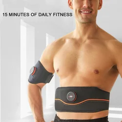 EMS Abdominal Muscle Trainer Body Slimming Massage Intelligent Household Belt To Stimulate The Abdomen Wuscles Hip Orange Host