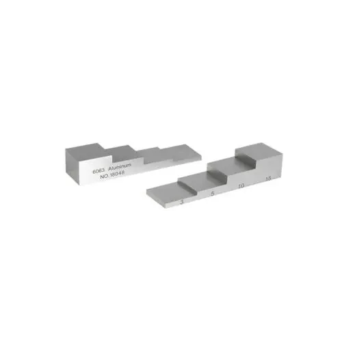 6063 Aluminum 3-5-10-15mm 4 Step Calibration Block Ultrasonic Thickness Testing block,Aluminum test block