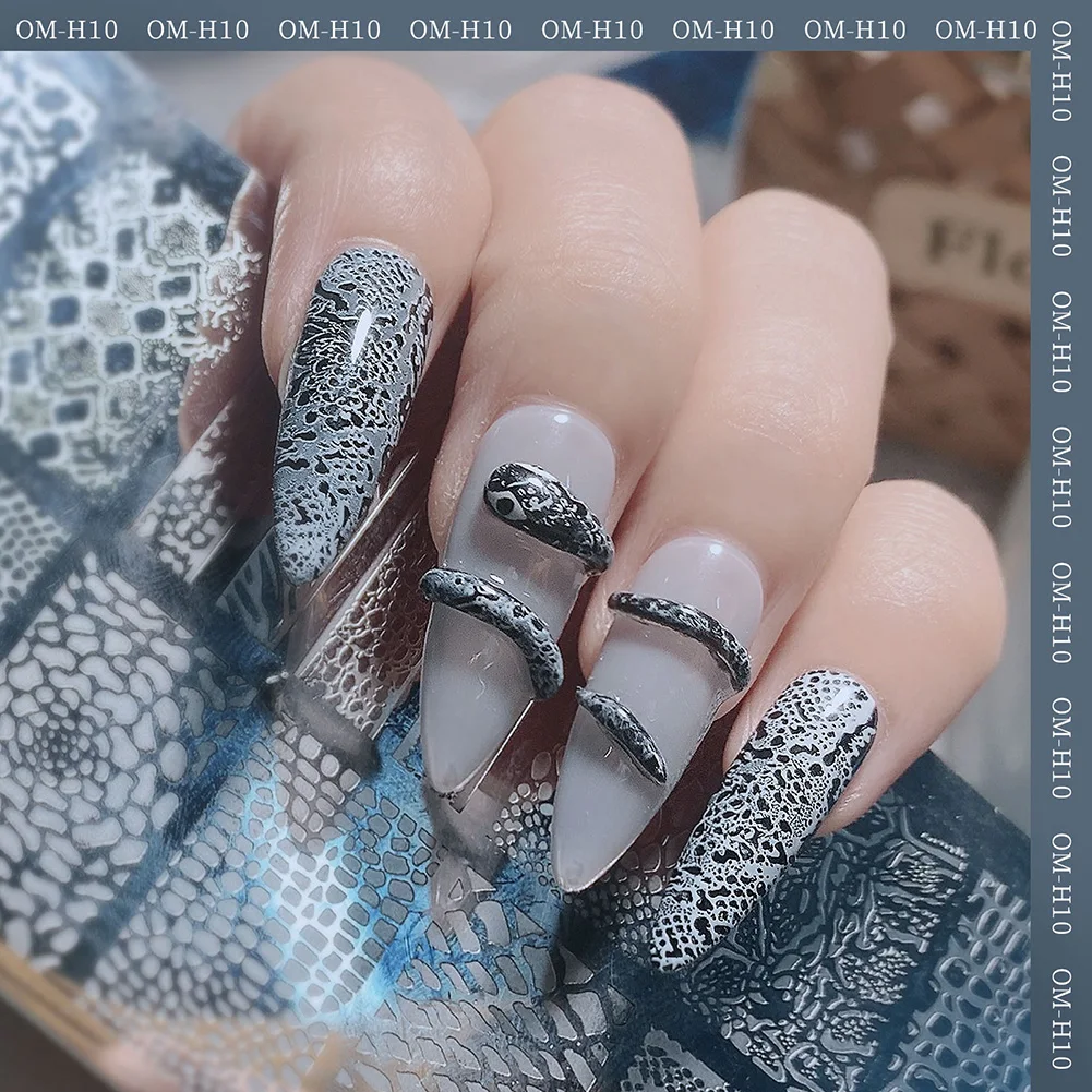 Nail Stickers Art Stamping Template Butterfly Leaves Floral Heart Stamp Plate Stencil Reusable Metal Manicure Nail Accessories
