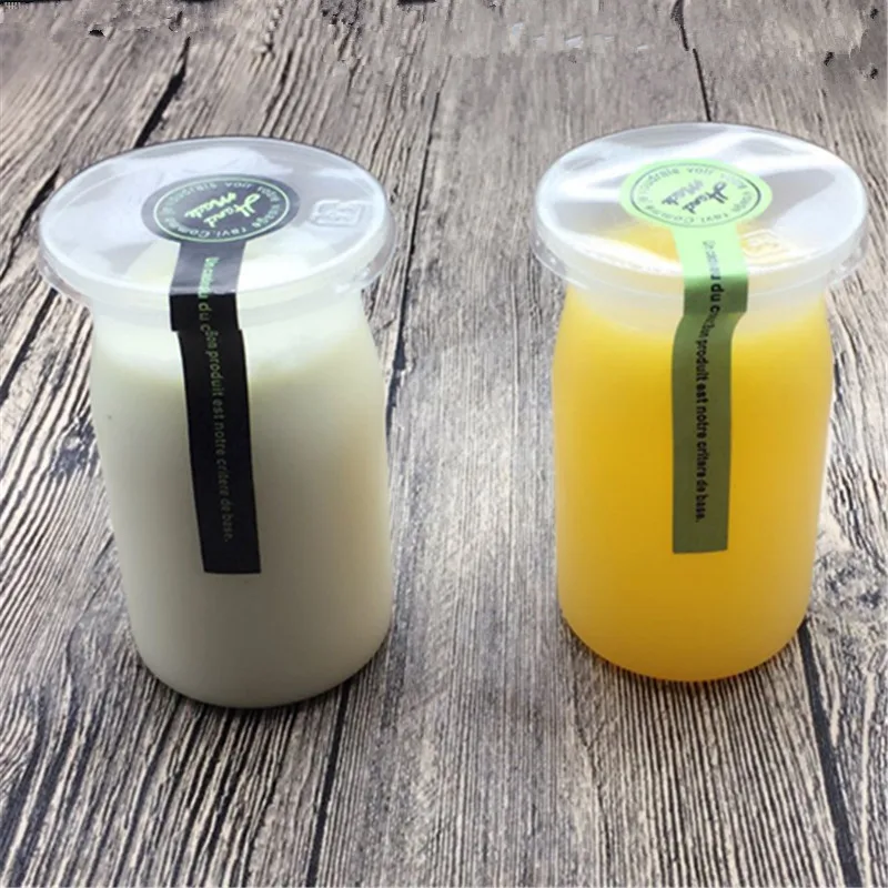 20pcs High quality baking pudding jelly dessert plastic cup 120ml 150ml small matte transparent creative yogurt cups with lids