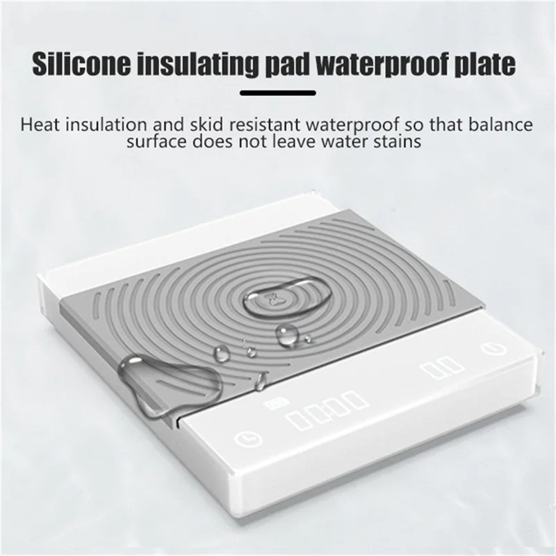 

Timemore Black Mirror Scale Coffee Scale Smart Digital Scale Pour Coffee Electronic Drip Coffee Scale with Timer 2kg Scale USB