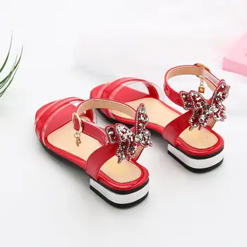 

Flower High Heel Girl Princess Sandals Fashion Bow 2020 Children Girls Black Kids Summer Beach Shoes 4 5 6 7 8 9 10 11 12 Year